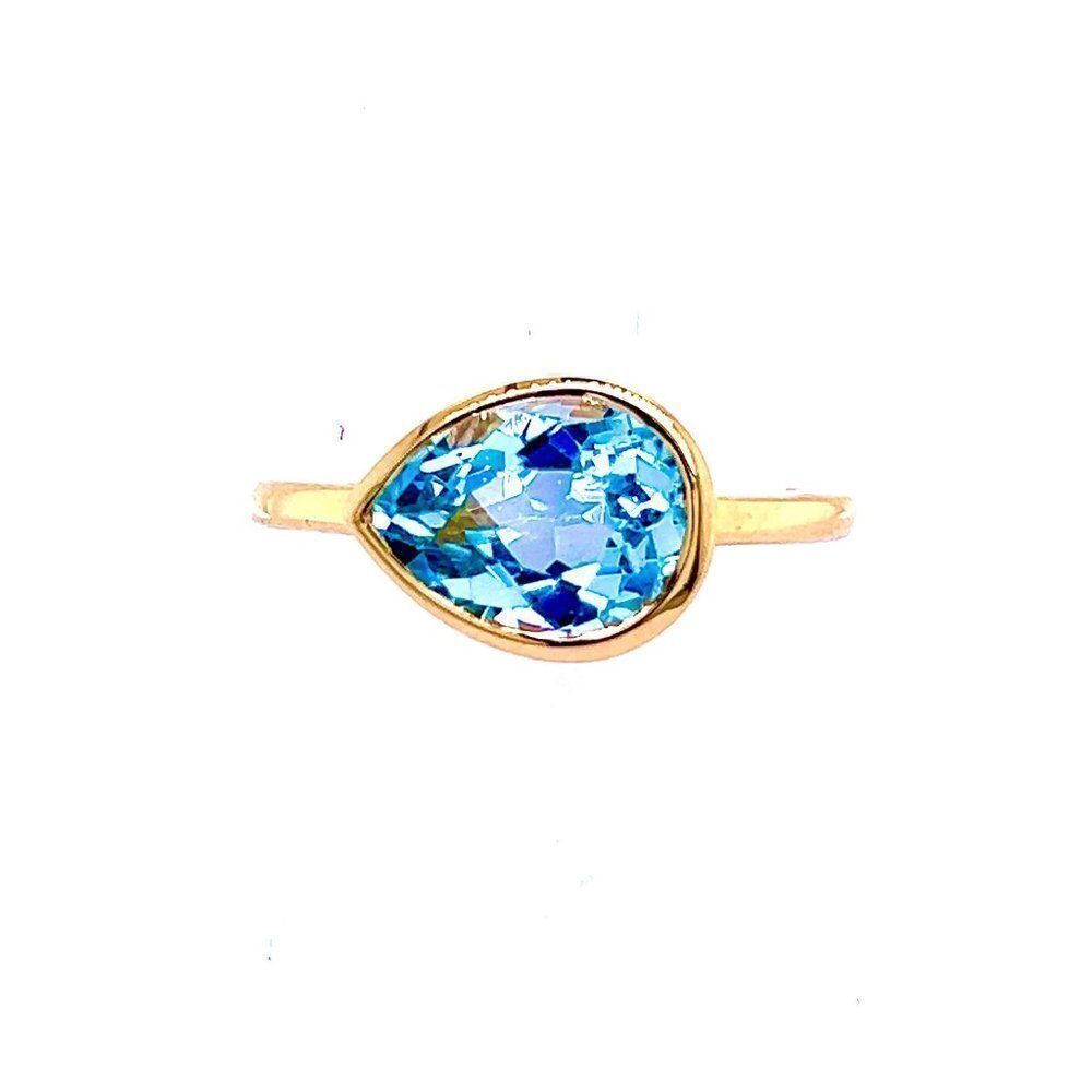 Natural Topaz Ring 6.5 14k Y Gold 3.15 TCW Certified 221348